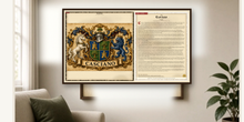 
Carregar imagem no visualizador da galeria, Sample Executive family history pack PDF printed and framed — landscape board — Herald Lab